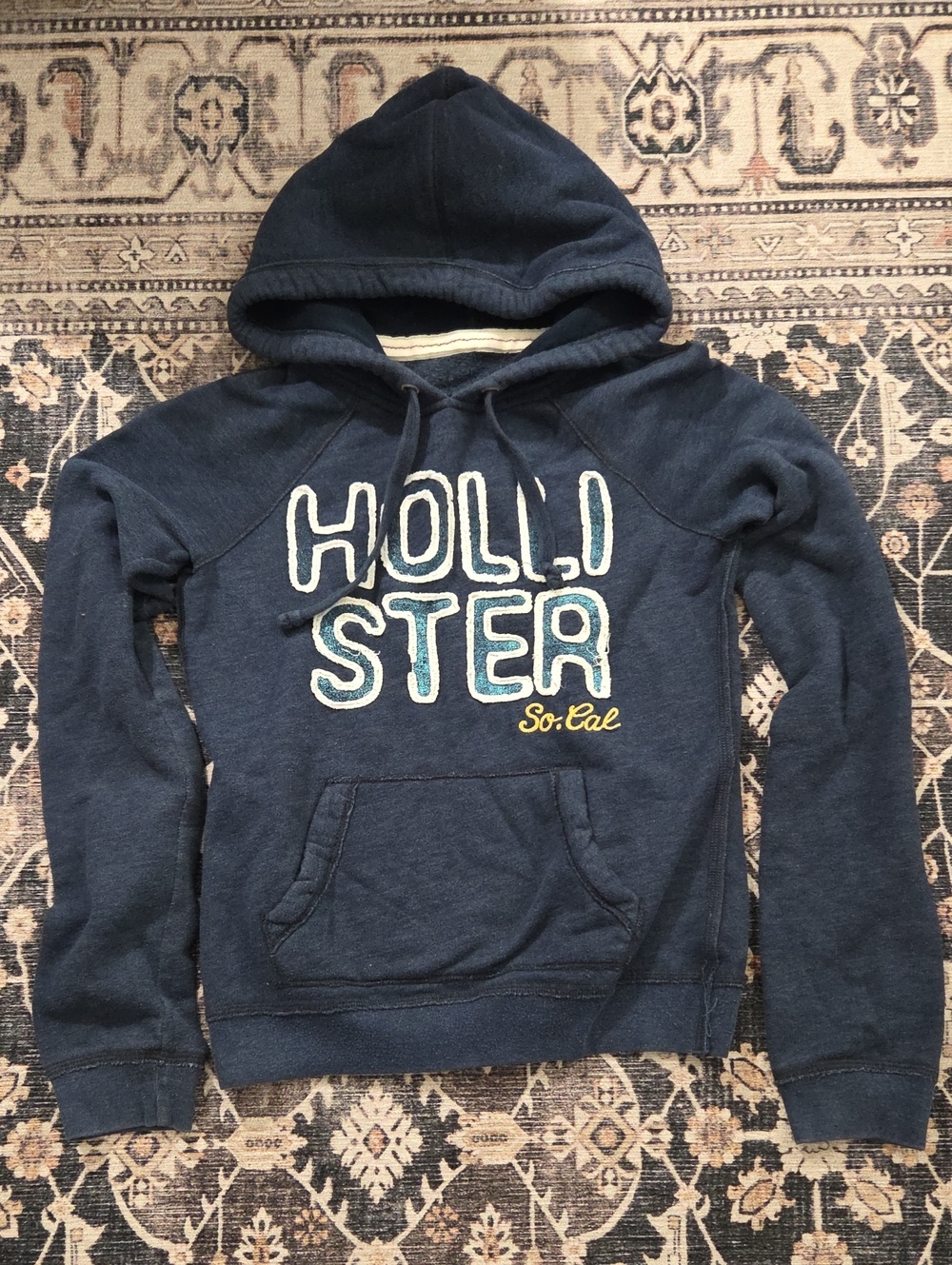 Y2K Vintage Hollister Navy Hoodie Small